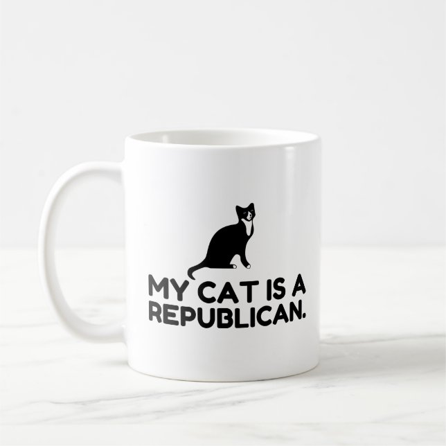 My Cat Is A Republican Coffee Mug (Left)