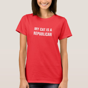 My Cat Is A Republican On Red T-Shirt