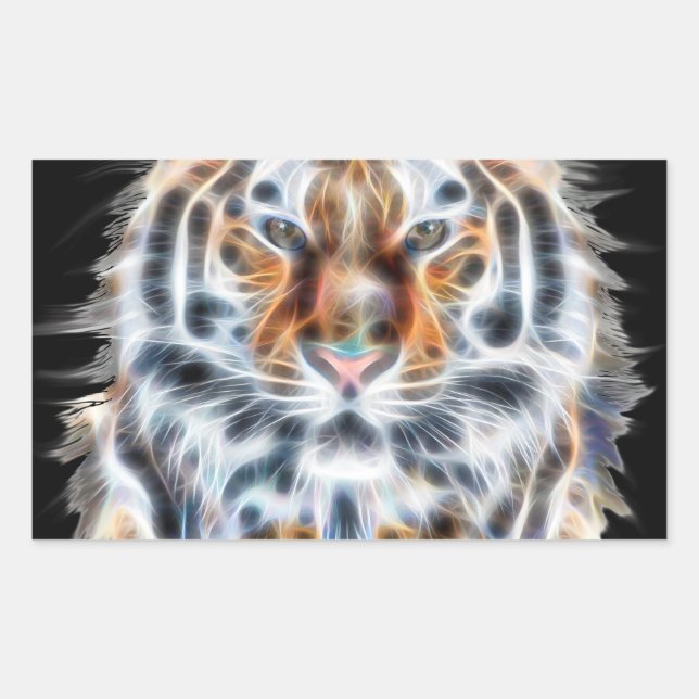 My Cat is Acting Up Tiger Bold Energy Rectangular Sticker (Front)