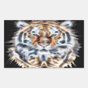 My Cat is Acting Up Tiger Bold Energy Rectangular Sticker