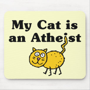 My Cat Is An Atheist Mouse Mat