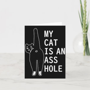 My Cat Is An Funny Feline Pet Halloween Vintage Card