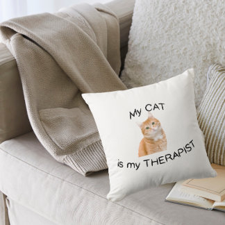 My Cat is my therapist Cushion