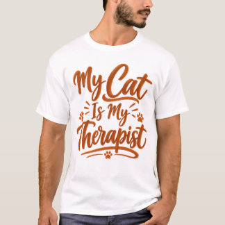 My Cat Is My Therapist Funny Cat T-Shirt