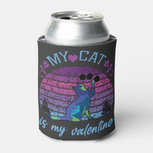 my cat is my valentine, cat is my valentine can cooler