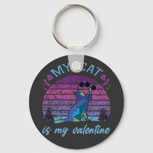 my cat is my valentine, cat is my valentine key ring