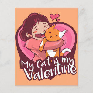 My Cat Is My Valentine Gift, Cat Kitten Lover Gift Flyer