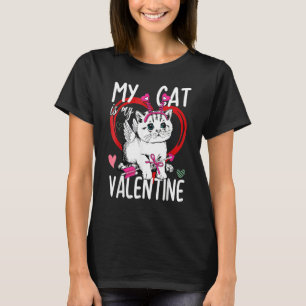 My Cat Is My Valentine Kitten Heart Boy Girls Teen T-Shirt