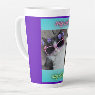 my cat is my valentine latte mug