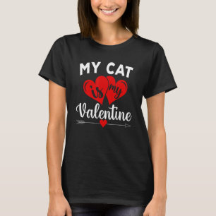 My Cat is My Valentine Love Valentines Day Boys Gi T-Shirt