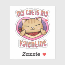 My Cat is My Valentine Orange Tabby