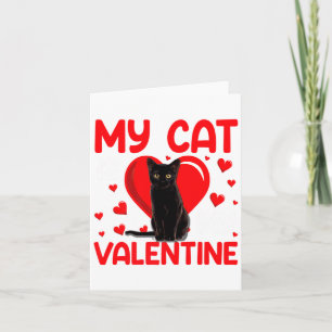 My Cat Is My Valentine Paw Heart Cat Owner Valenti Card