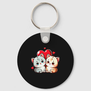 My Cat Is My Valentine Paw Heart Cat Valentine Day Key Ring