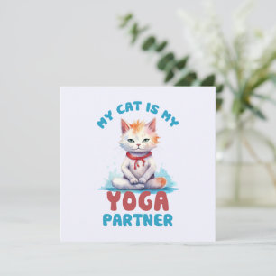 My Cat Is My Yoga Partner -Adorable Meditating Cat