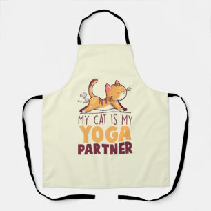 My Cat Is My Yoga Partner Apron