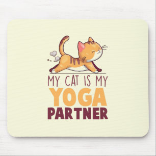 My Cat Is My Yoga Partner – Stretching Cat Mouse Mat