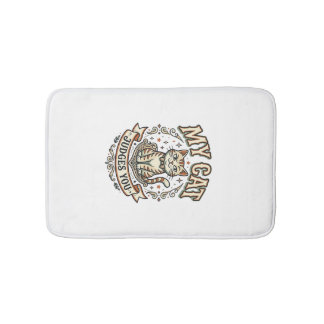 My Cat Judges You Cat Sarcasm Attitude Vintage Vec Bath Mat
