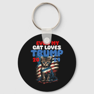 My Cat Loves Trump 2024 Shirt Key Ring
