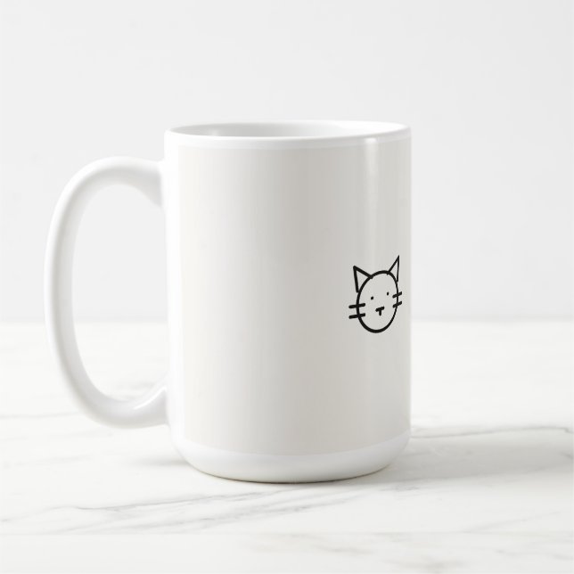 My Cat Thinks I Work for Them Two Tone Mug (Left)