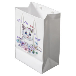 My Cat thinks I'm Perfect Cat Illustration Bag