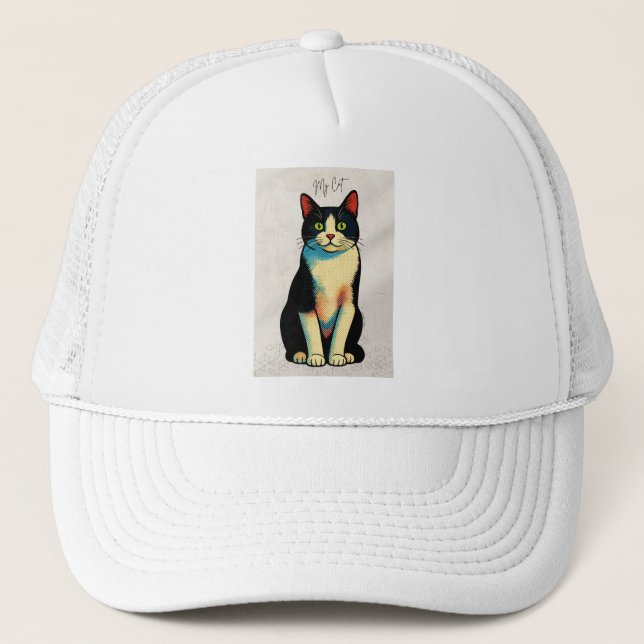 My cat Tshirt Trucker Hat (Front)