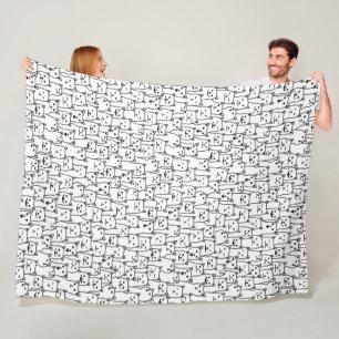 My Cat was right about you funny cats pattern Fleece Blanket
