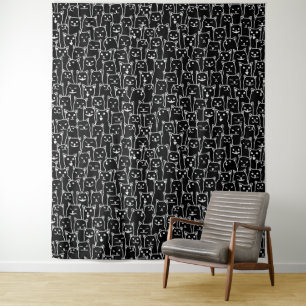My Cat was right about you funny cats pattern Tapestry