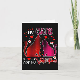 My Cats Are My Valentine Couple Cute Cats Owner Lo Card