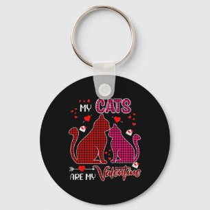 My Cats Are My Valentine Couple Cute Cats Owner Lo Key Ring