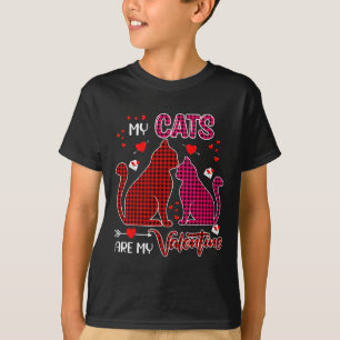 My Cats Are My Valentine Couple Cute Cats Owner Lo T-Shirt