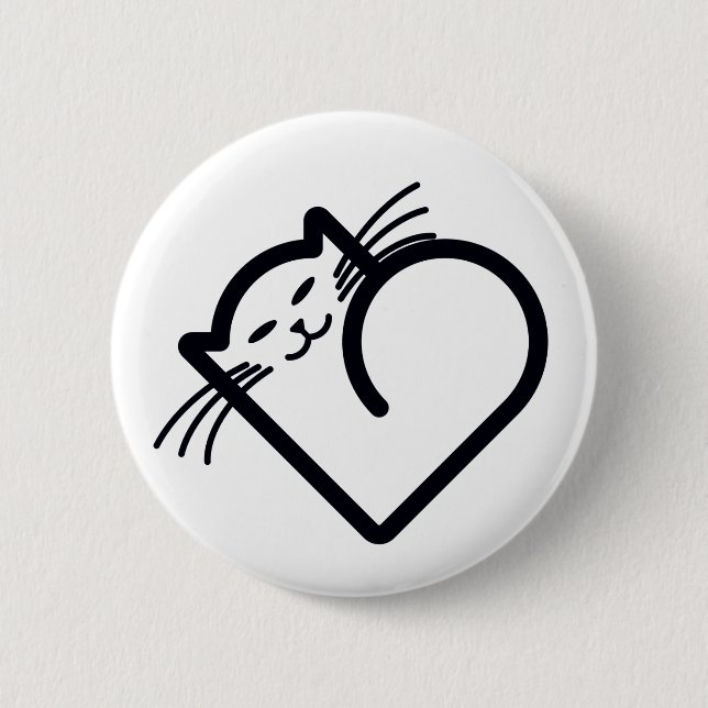 My Cat's Heart 6 Cm Round Badge (Front)