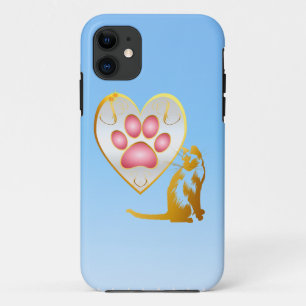 My cat's own signature on my heart -iPhone 5 case