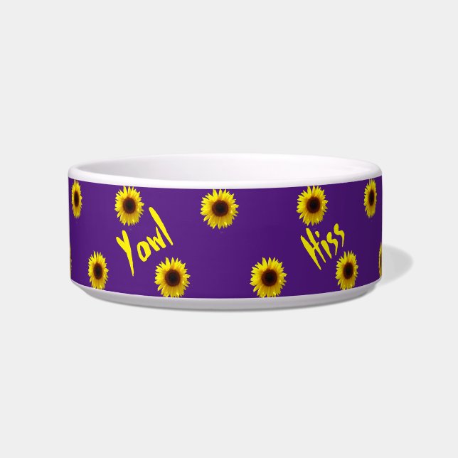 My Cat's Sounds - Sunflower Pet Bowl (Front)