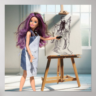 My charcoal drawing of a warrior.  poster