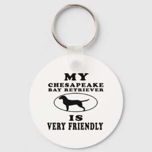 My Chesapeake Bay Retriever is very friendly Key Ring