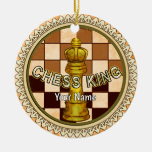 My Chess King Ceramic Tree Decoration