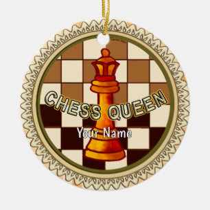 My Chess Queen Ceramic Tree Decoration