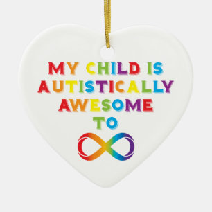 My Child Autistically Awesome Infinity Ceramic Tree Decoration