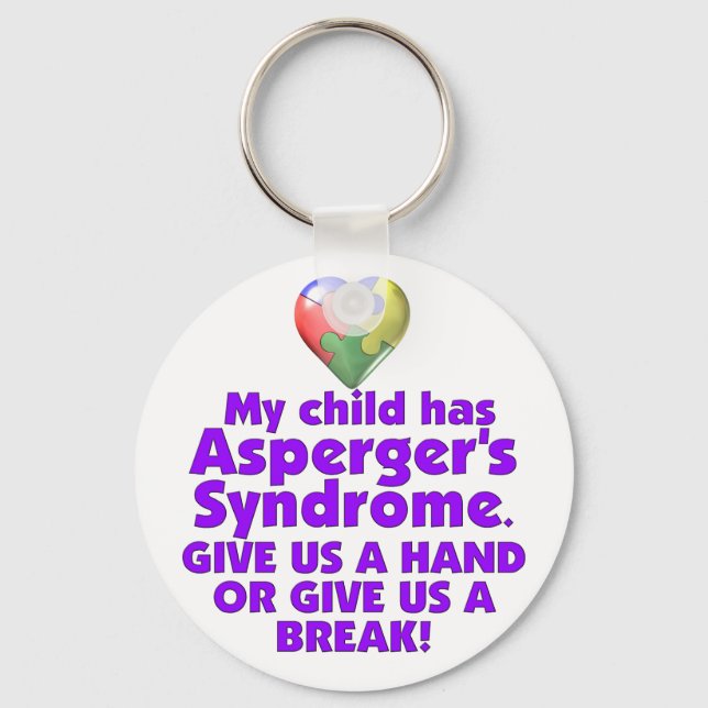 My Child Has Asperger's Key Ring (Front)