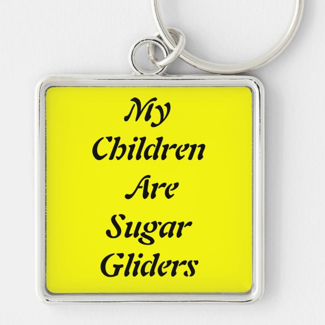 My Children Are Sugar Gliders Key Ring (Front)