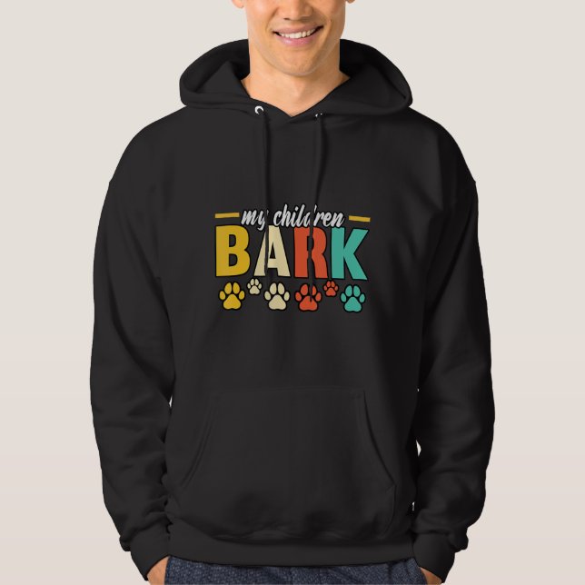 My Children Bark Fur Parent Cute Little Dog Paws Hoodie (Front)
