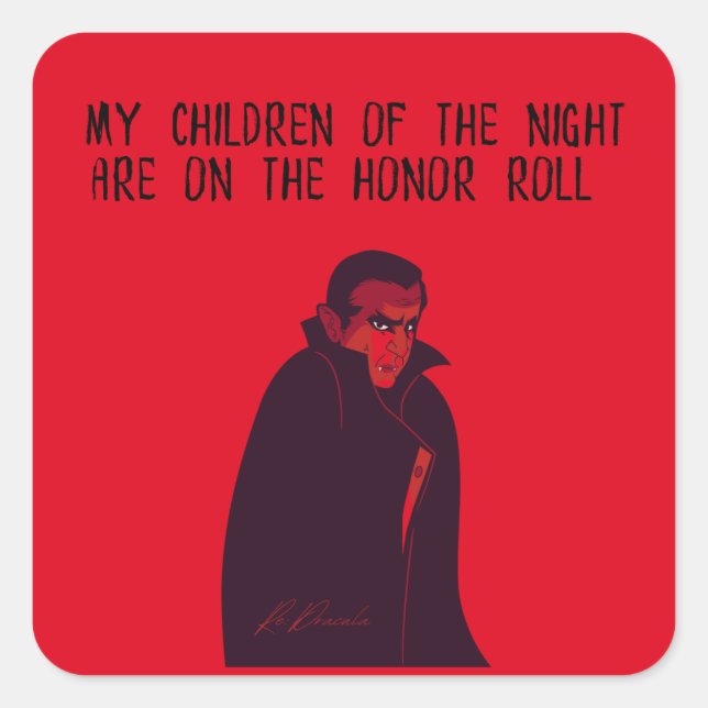 my children of the night square sticker (Front)