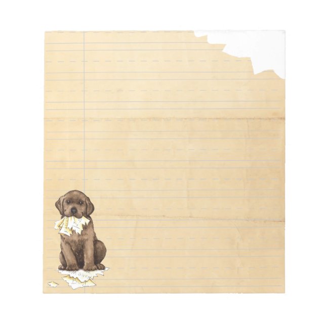 My Chocolate Lab Ate my Homework Notepad (Front)
