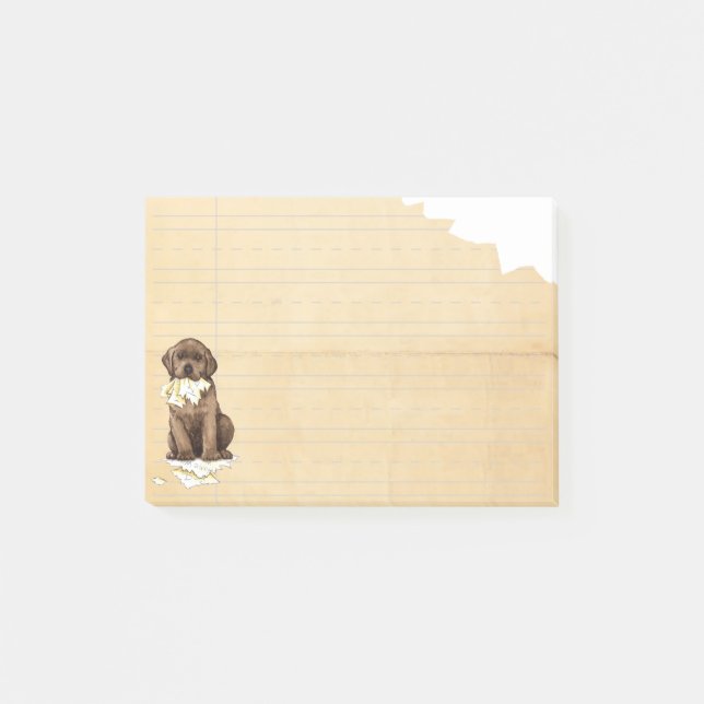 My Chocolate Lab Ate my Homework Post-it Notes (Front)