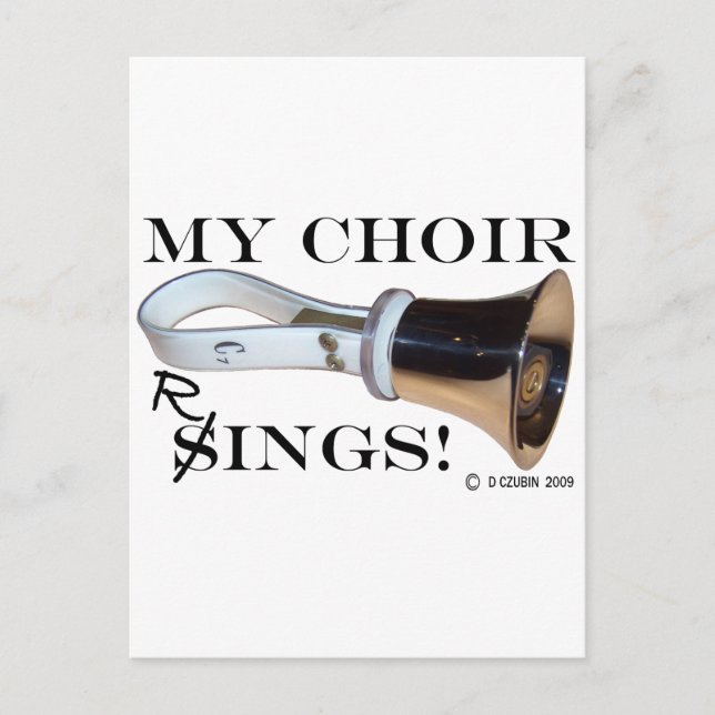 My Choir Rings Postcard (Front)