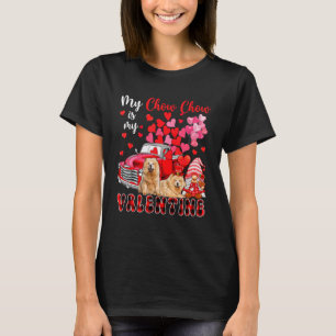 My Chow Chow Is My Valentine Two Dogs With Gnome P T-Shirt