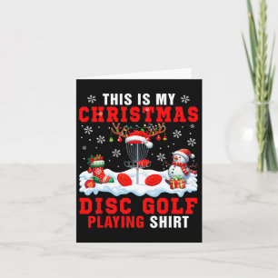 My Christmas Disc Golf Playing Shirt Santa Equipme Card