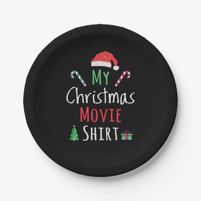 My Christmas Movie Shirt Paper Plate (Front)