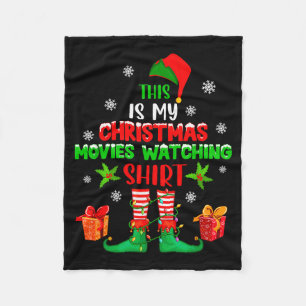 My Christmas Movies Watching Shirt Cute Elf Costum Fleece Blanket