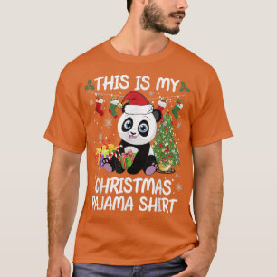 My Christmas Pajama Christmas Stocking Santa Panda T-Shirt